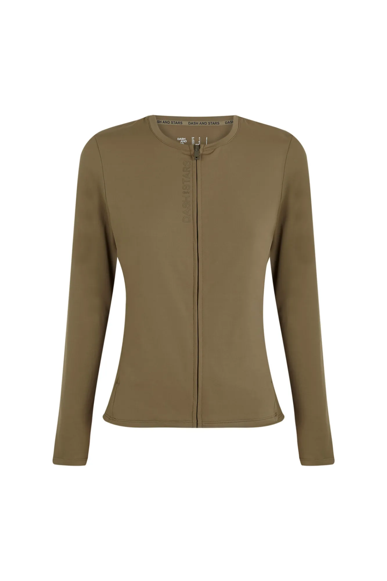 Dash and Stars Chaqueta entallada cremallera caqui
