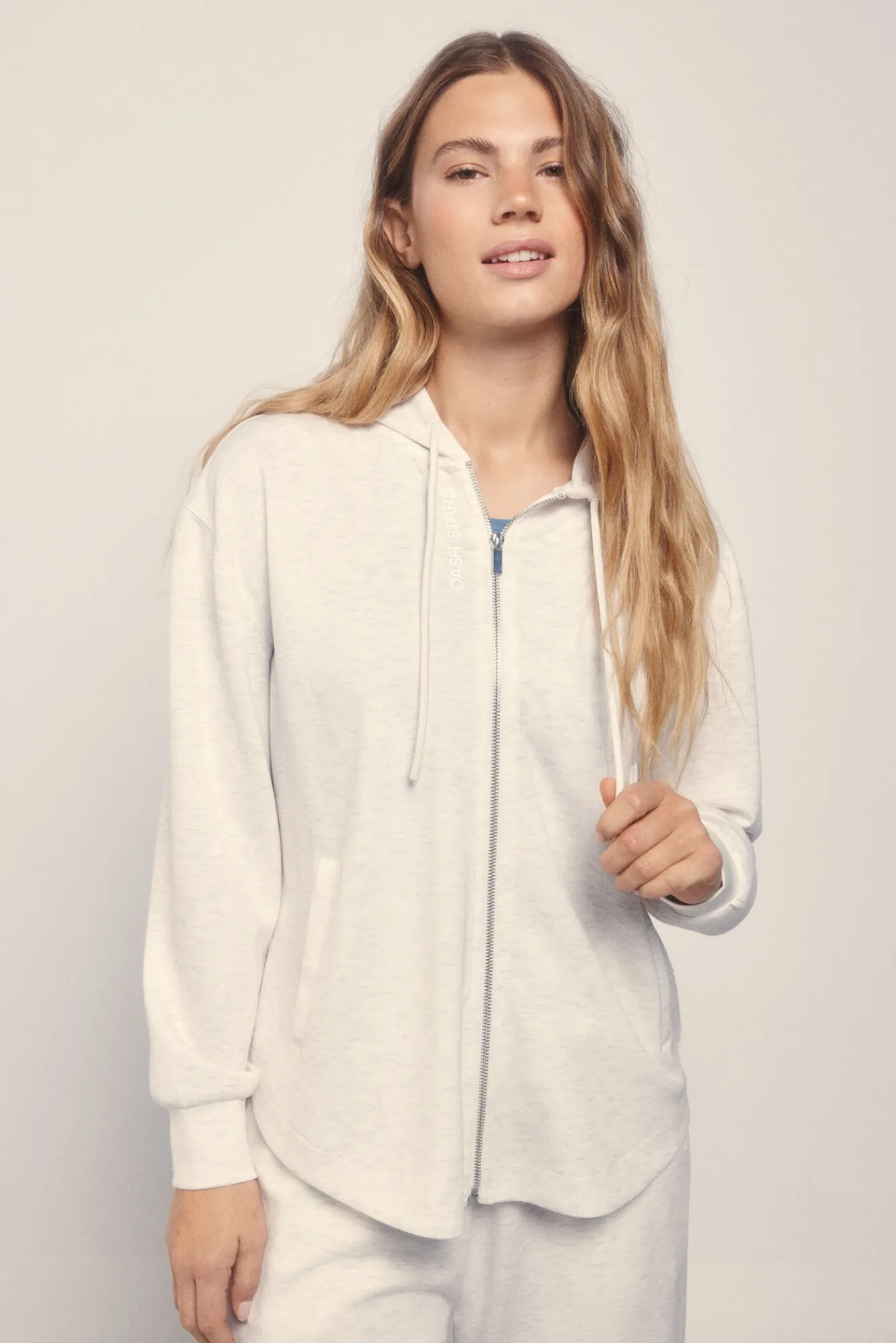 Dash and Stars Chaqueta modal tacto suave gris