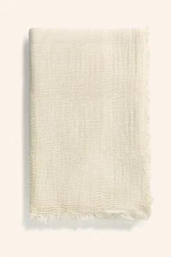 Calma House Colcha de algodón de muselina cruda Layer