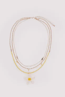 Springfield Collar flor y abalorios