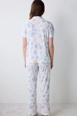 Penti Conjunto de pijama camisero largo flores
