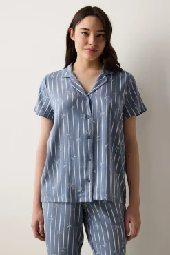 Penti Conjunto de pijama camisero largo rayas