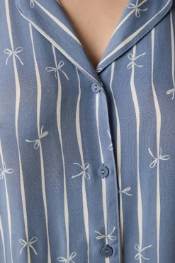 Penti Conjunto de pijama camisero largo rayas