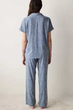 Penti Conjunto de pijama camisero largo rayas