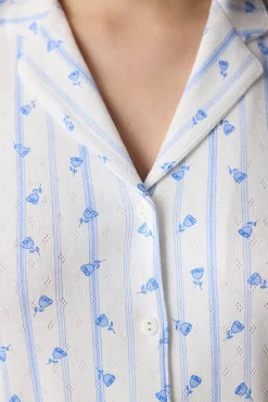 Penti Conjunto de pijama largo camisero flores y rayas