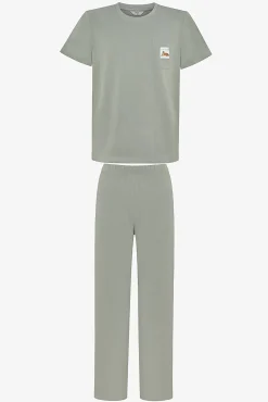 Penti Conjunto de pijama largo caqui