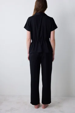 Penti Conjunto de pijama largo camisero satinado