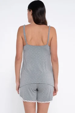 Ohma! Conjunto de pijama premamá estampado topos