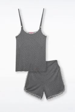 Ohma! Conjunto de pijama premamá estampado topos