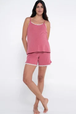 Ohma! Conjunto de pijama premamá estampado topos