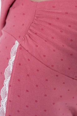 Ohma! Conjunto de pijama premamá estampado topos