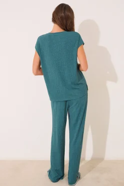 Women'secret Conjunto pantalón y camiseta lurex