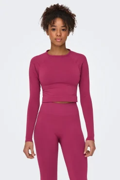 Only Play Crop top deportivo manga larga