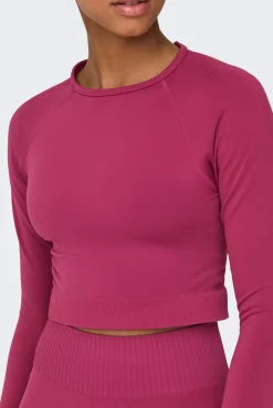 Only Play Crop top deportivo manga larga