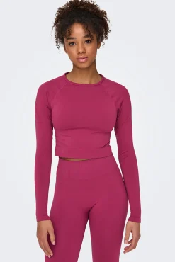 Only Play Crop top deportivo manga larga