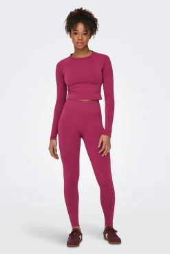 Only Play Crop top deportivo manga larga