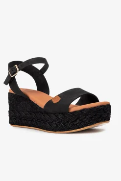 Cuña baja señora Akumal Black
