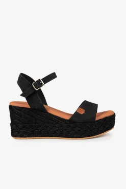 Cuña baja señora Akumal Black