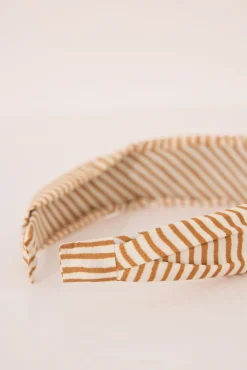 Women'secret Diadema estampada amarilla rayas