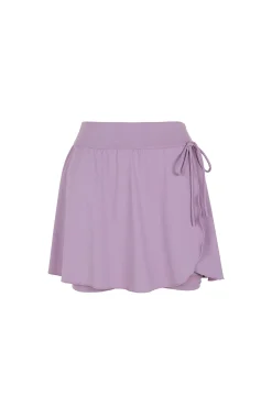 Dash and Stars Falda microfibra lila malla interior
