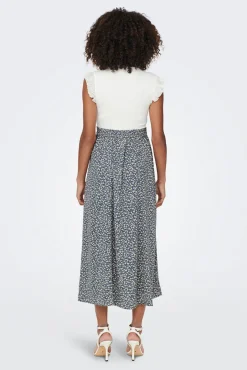 Only Maternity Falda midi estampado floral premamá