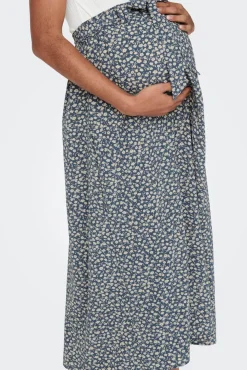 Only Maternity Falda midi estampado floral premamá