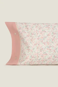 Textura Funda almohada algodón flores