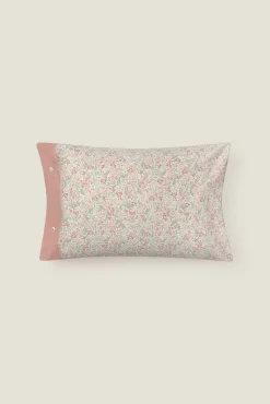 Textura Funda almohada algodón flores
