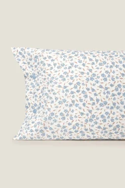 Textura Funda almohada algodón flores