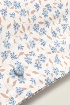 Textura Funda almohada algodón flores