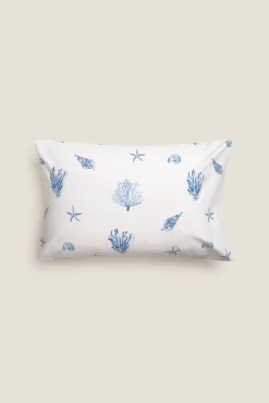 Textura Funda almohada algodón motivos marinos