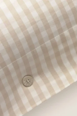 Textura Funda almohada algodón satén cuadros vichy