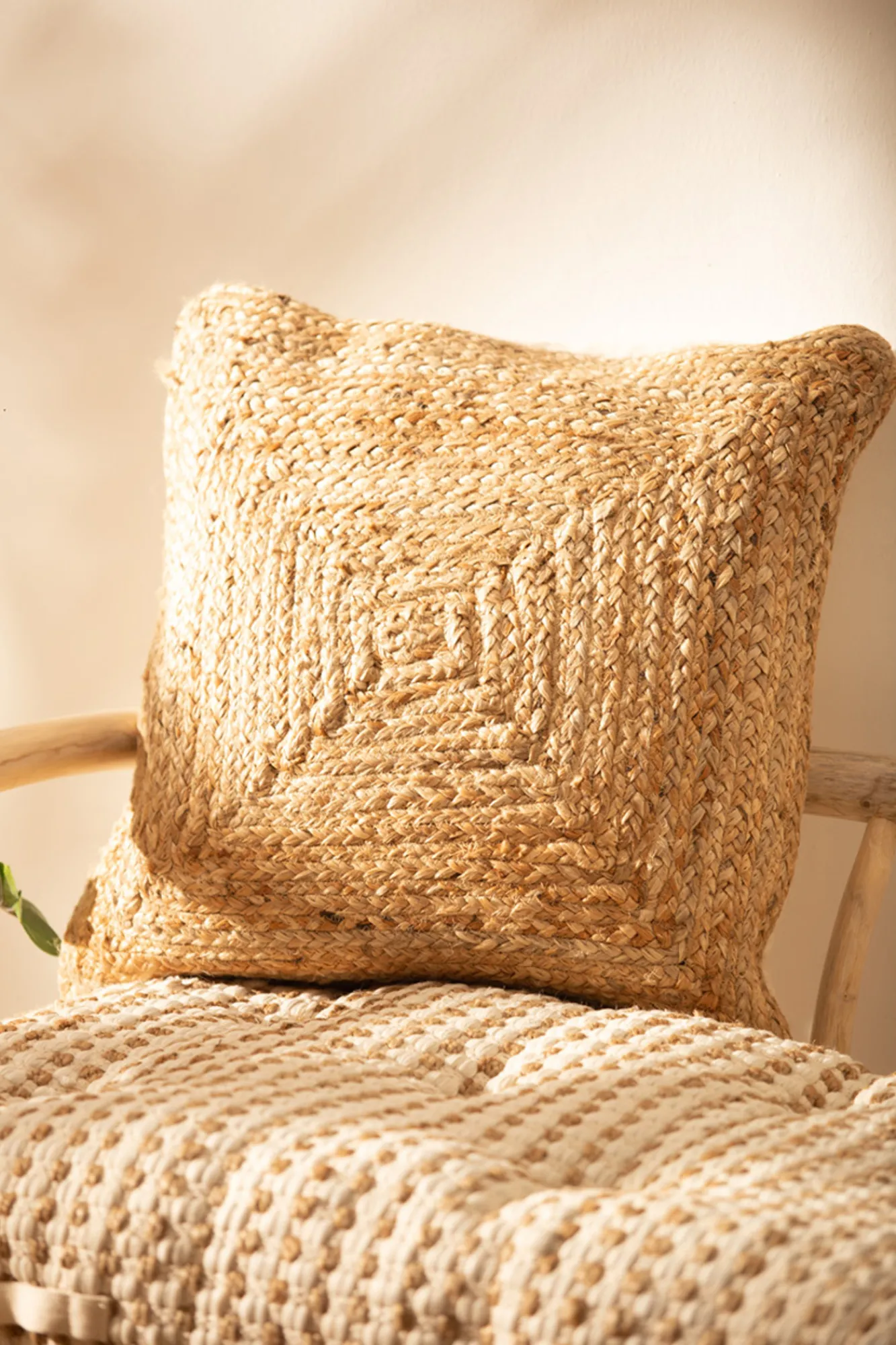 Calma House Funda de cojín Ural Natural 60x60 cm.