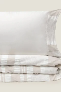Textura Funda nórdica algodón rayas. Cama 180-200cm.