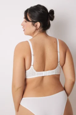 Women'secret INTUITIVE Sujetador halter relleno encaje blanco