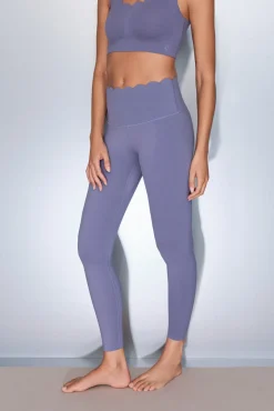 Dash and Stars Leggings COMPRESSIVE largo morado
