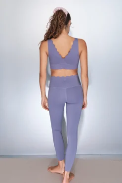 Dash and Stars Leggings COMPRESSIVE largo morado