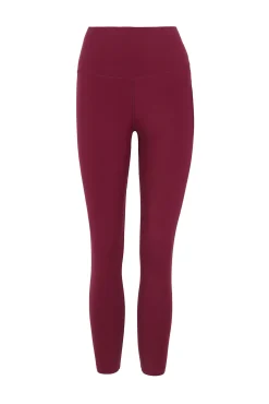 Dash and Stars Leggings crop COMPRESSIVE granate logo