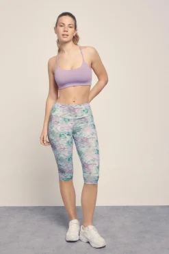 Dash and Stars Leggings crop print flores