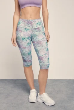 Dash and Stars Leggings crop print flores