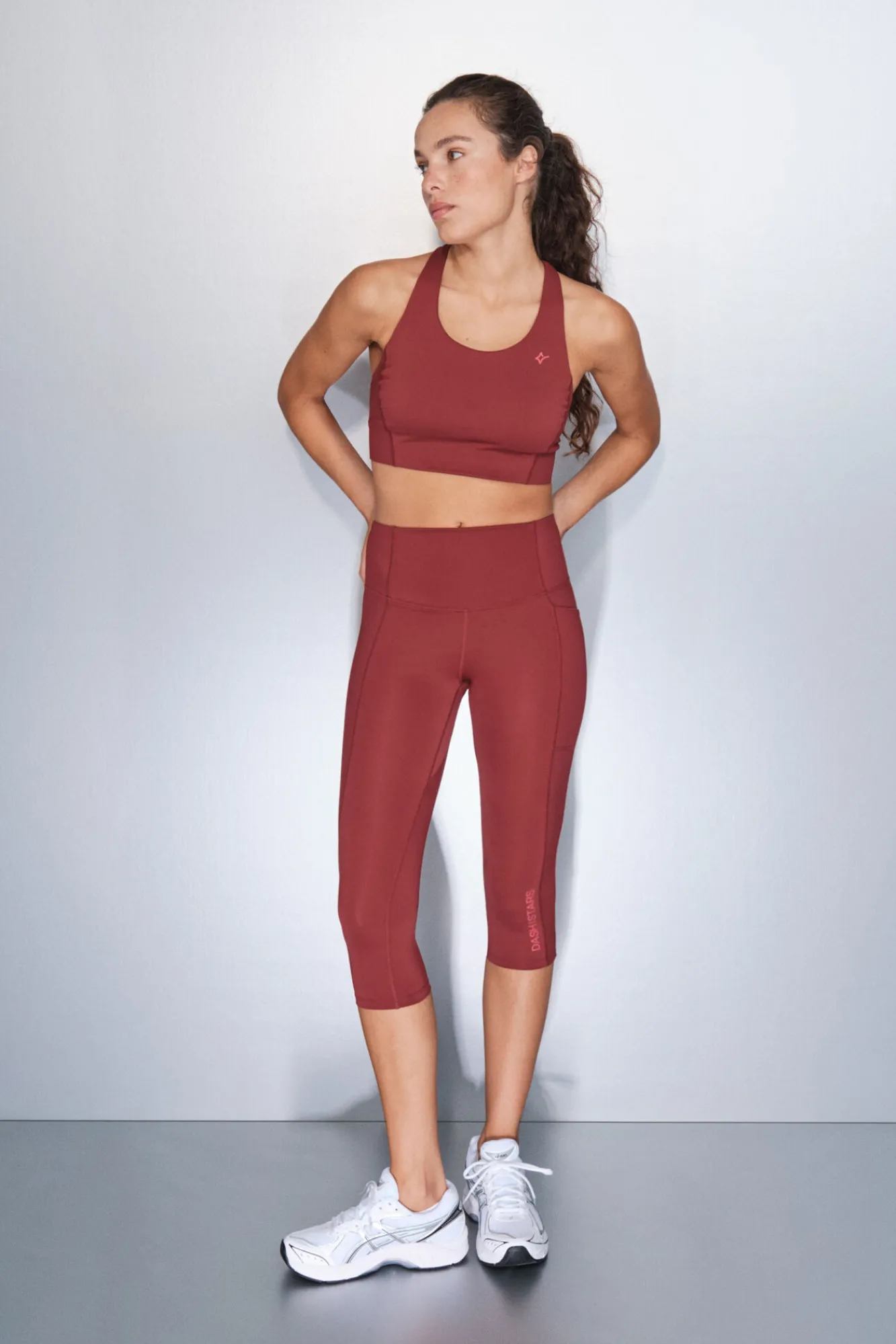 Dash and Stars Leggings 4D STRETCH pirata granate