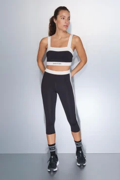 Dash and Stars Leggings 4D STRETCH pirata y blanco