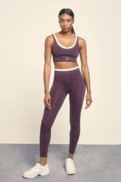 Dash and Stars Leggings 4D STRETCH tobillero morado