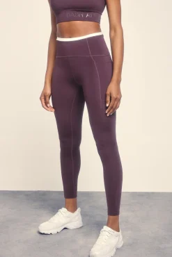 Dash and Stars Leggings 4D STRETCH tobillero morado