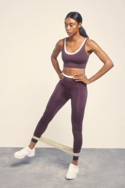 Dash and Stars Leggings 4D STRETCH tobillero morado