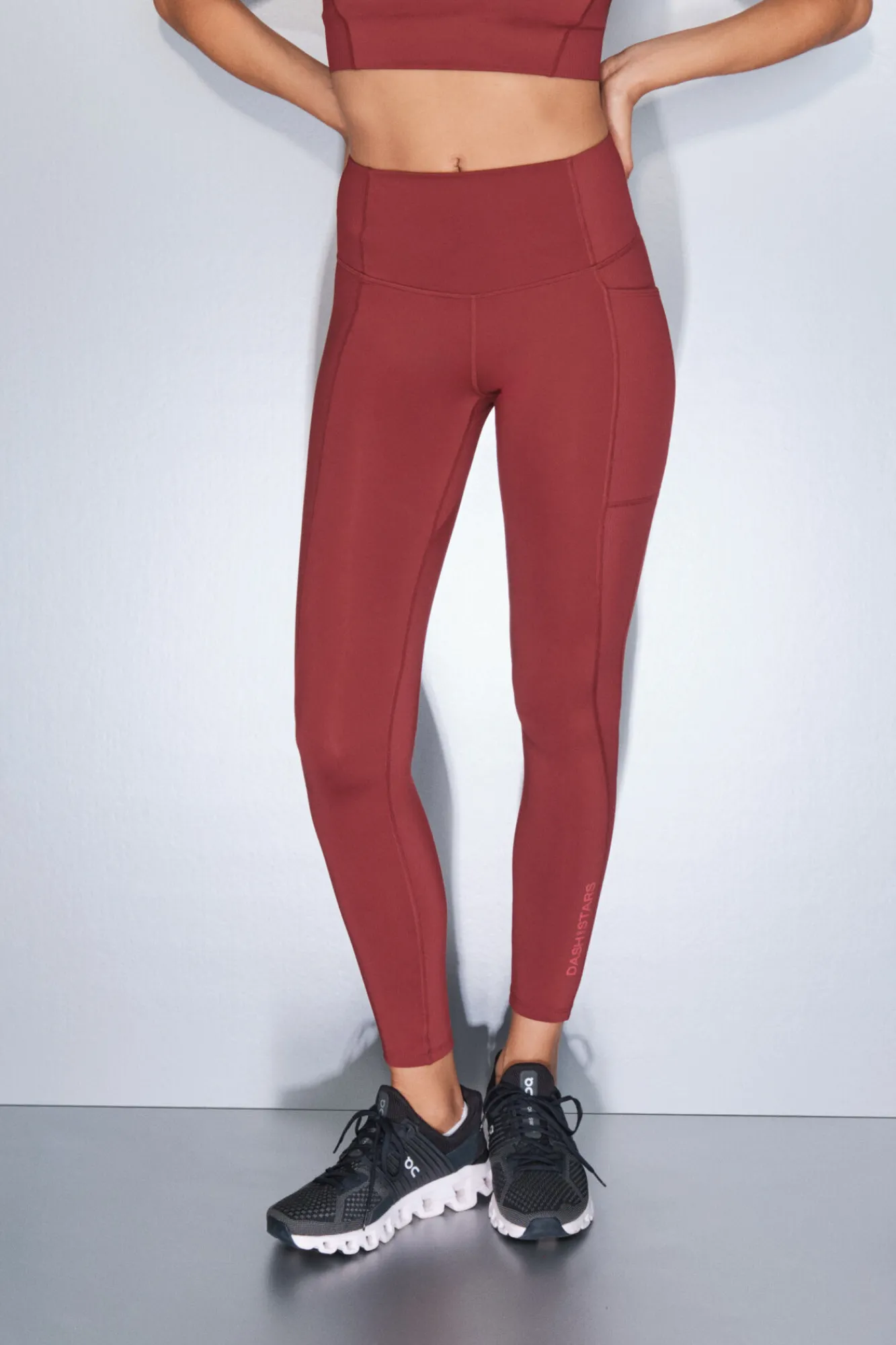 Dash and Stars Leggings 4D STRETCH tobillero granate