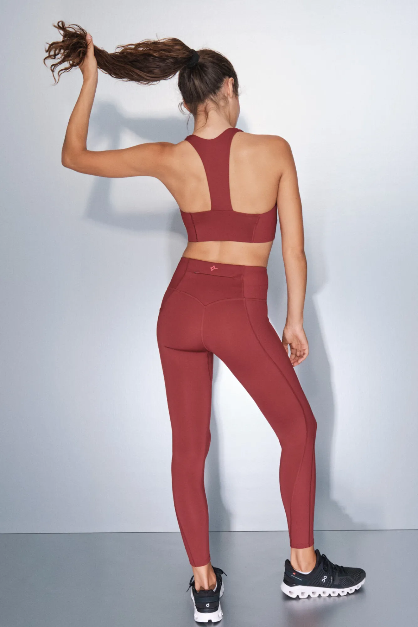 Dash and Stars Leggings 4D STRETCH tobillero granate