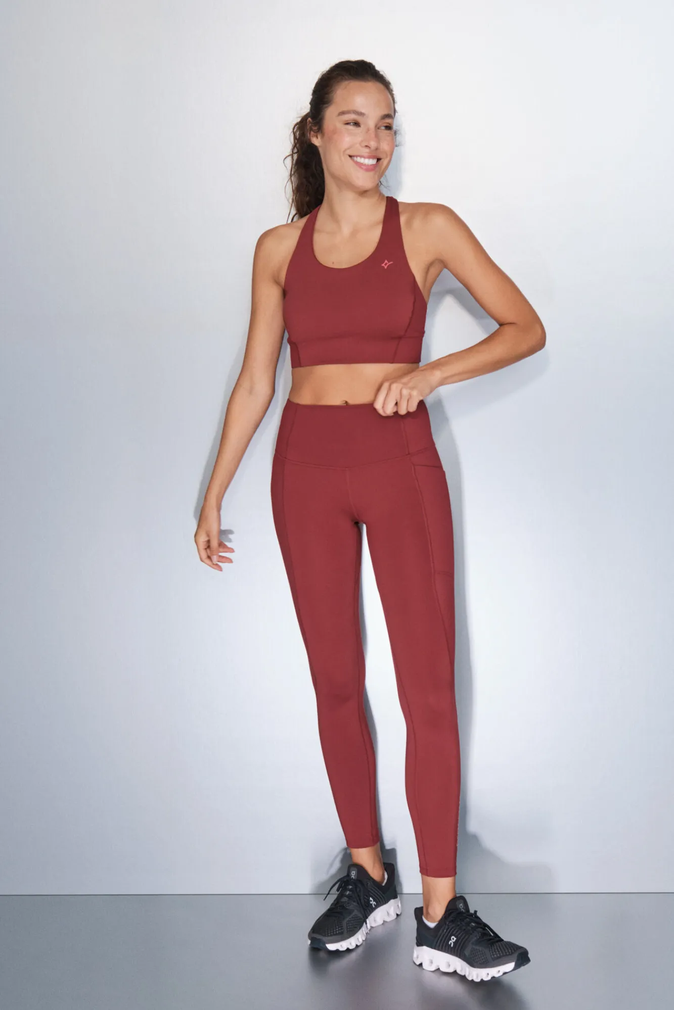 Dash and Stars Leggings 4D STRETCH tobillero granate