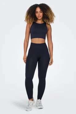 Only Play Leggings Seamless de cintura alta canalé