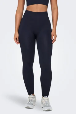 Only Play Leggings Seamless de cintura alta canalé